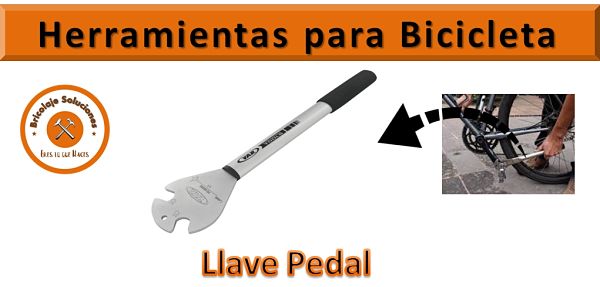 Herramientas para bicicleta llave pedal