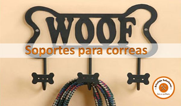 Soporte de correas para perros en forma de hueso y con letras incluidas